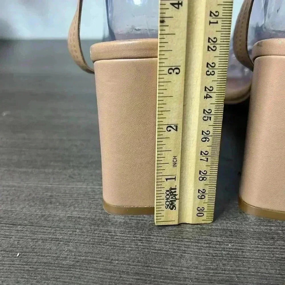 Linea Paolo Emmie Tan Faux Leather Block Heels - Picture 5 of 10